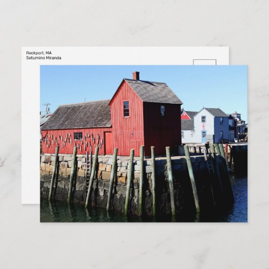 Rockport Massachusetts Briefkaart (Voorkant / Achterkant)