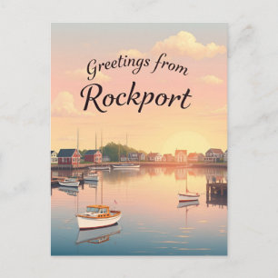 Rockport, Massachusetts – Haven Scènes vintage Briefkaart