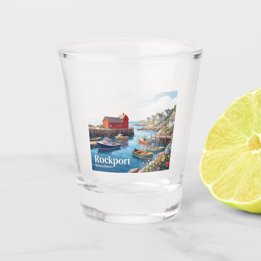 Rockport, Massachusetts, VS Shot Glas (Voorkant)