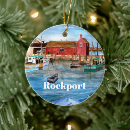 Rockport Massachussetts New England Painting Keramisch Ornament