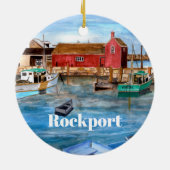 Rockport Massachussetts New England Painting Keramisch Ornament (Achterkant)