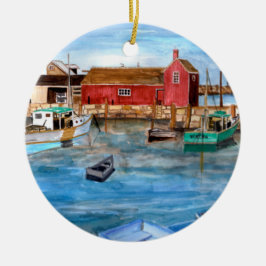 Rockport Massachussetts New England Painting Keramisch Ornament