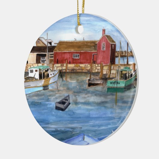Rockport Massachussetts New England Painting Keramisch Ornament (Links)