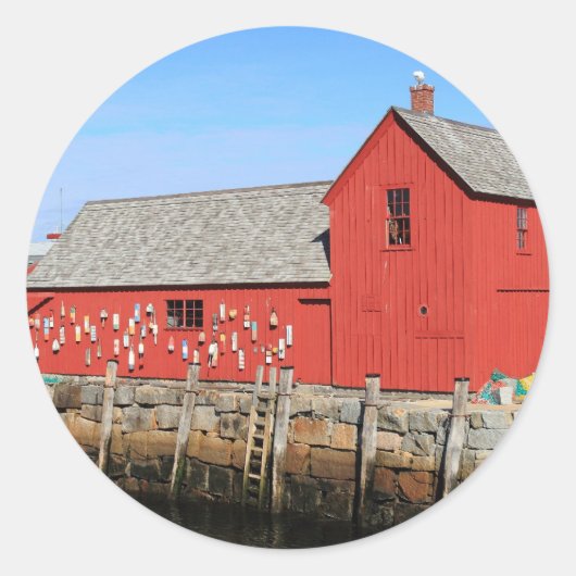 Rockport Motif Nummer 1 (2) Ronde Sticker (Voorkant)