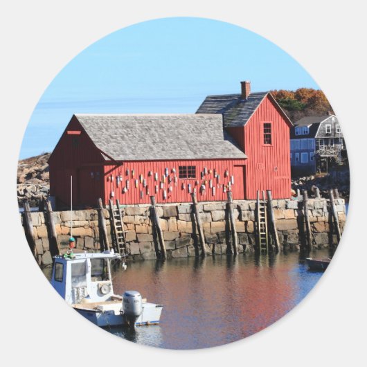 Rockport Motif Nummer 1 Ronde Sticker (Voorkant)