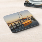 Rockport, Texaanse haven bij zonsondergang Bier Onderzetter (Linkerzijde)