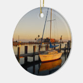 Rockport, Texaanse haven bij zonsondergang Keramisch Ornament (Links)