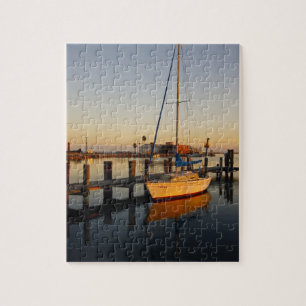 Rockport, Texaanse haven bij zonsondergang Legpuzzel