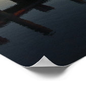 Rockport, Texaanse haven bij zonsondergang Poster (Hoek)