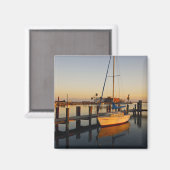 Rockport, Texas haven bij zonsondergang Magneet (Voorkant / Achterkant)