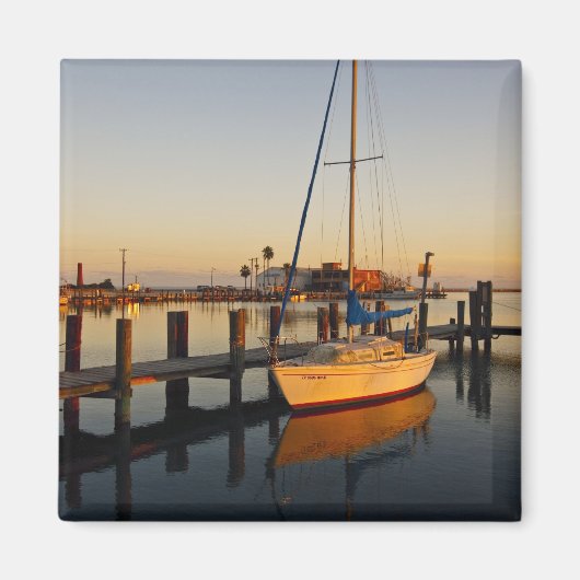 Rockport, Texas haven bij zonsondergang Magneet (Voorkant)