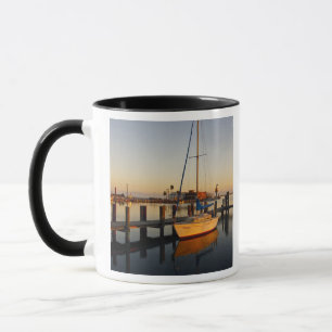 Rockport, Texas haven bij zonsondergang Mok