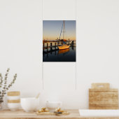 Rockport, Texas haven bij zonsondergang Poster (Keuken)