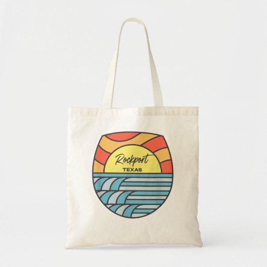 Rockport Texas TX Atlantic Sunrise Vacation Match Tote Bag (Voorkant)