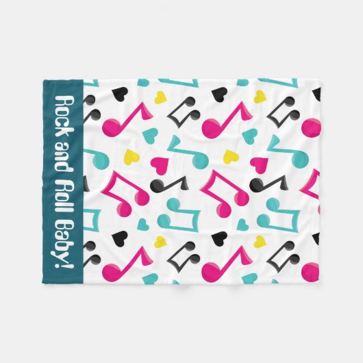 Rockrolmeisje leuke deken muziek (Voorkant (Horizontaal))