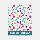 Rockrolmeisje leuke deken muziek (Voorkant)