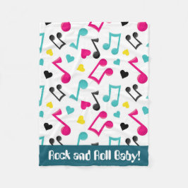 Rockrolmeisje leuke deken muziek