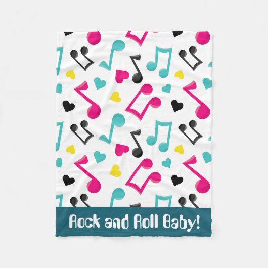 Rockrolmeisje leuke deken muziek (Voorkant)