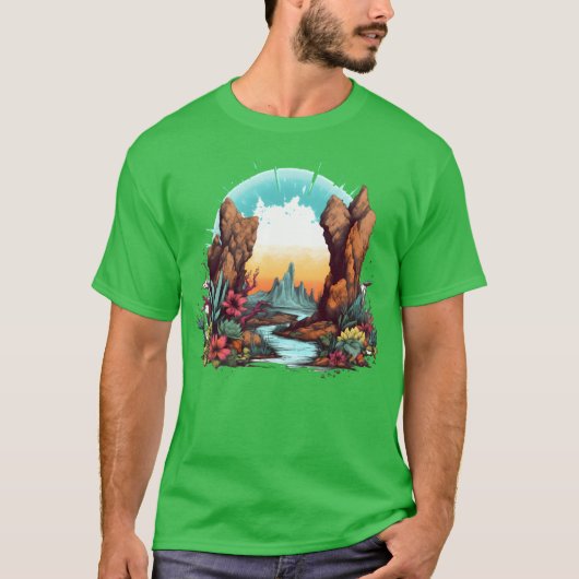 Rocks and Flowers girl T-shirt (Voorkant)