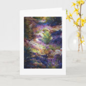 "Rocks and Lupine" Waterverf Wenskaart Kaart (Gele Bloem)