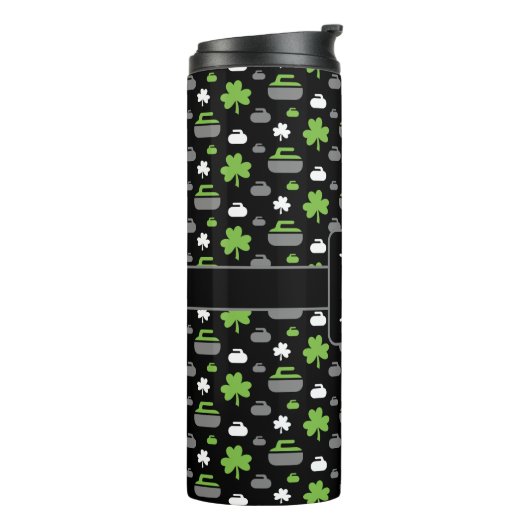 Rocks and Shamrocks Thermal Tumbler met Monogram Thermosbeker (Gedraaid links)
