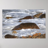 Rocks and Waves in Rhode Island Poster (Voorkant)