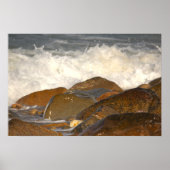 Rocks and Waves in Rhode Island Poster (Voorkant)