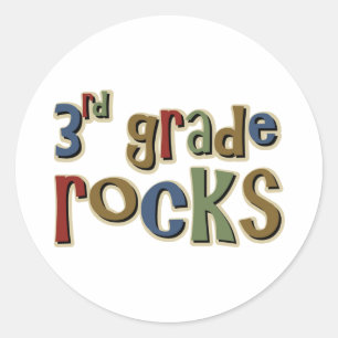 Rocks derde graad ronde sticker