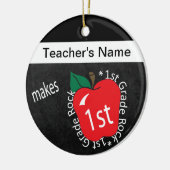 Rocks eerste graad | Schoolleraar | Chalkboard Keramisch Ornament (Links)