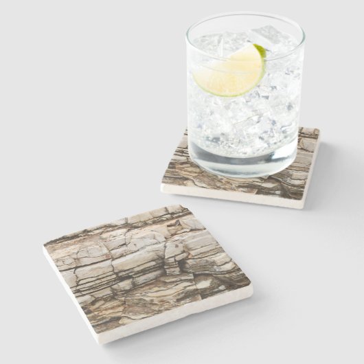Rocks en Cliffs Stenen Onderzetter (Zijkant)