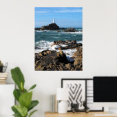 Rocks- en Corbiere-vuurtoren, Jersey Poster (Thuiskantoor)