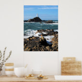 Rocks- en Corbiere-vuurtoren, Jersey Poster (Keuken)