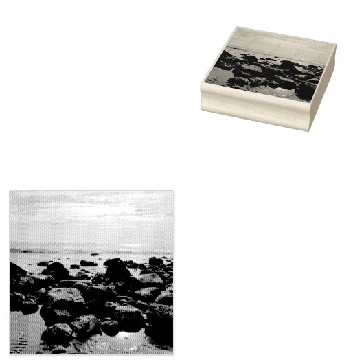 Rocks en Waves Rubberstempel (Gestempeld)