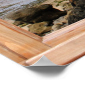 Rocks en Zee Uitzicht vanuit een venster Poster (Hoek)