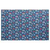 Rocks Fabric Red, White en Blue Curling Stof (Fat Quarter)