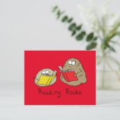 Rocks Funny Book Briefkaart lezen (Staand voorkant)