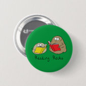 Rocks Funny Book Button Pin lezen (Voorkant /achterkant)