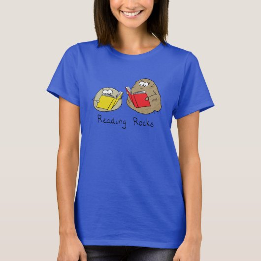 Rocks Funny Book Women's T-Shirt lezen (Voorkant)
