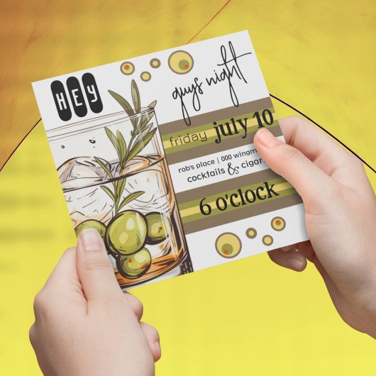 Rocks Glass | Olijven | Jongens avondje uit Kaart