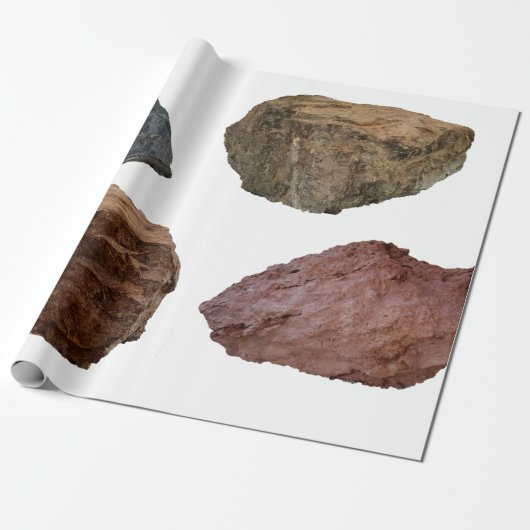 Rocks graniet kalksteen cadeaupapier (Uitgerold)