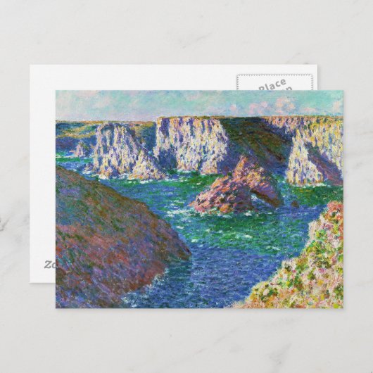Rocks in Belle-Ile Claude Monet Briefkaart (Voorkant / Achterkant)