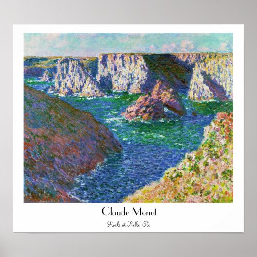 Rocks in Belle-Ile Claude Monet Poster (Voorkant)
