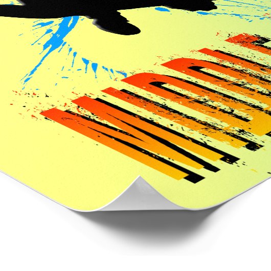 Rocks in de middelbare school - Poster Skateboarde (Hoek)