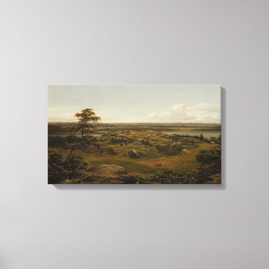 Rocks in New England door Martin Johnson Heade Canvas Afdruk (Voorkant)