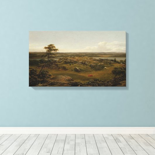 Rocks in New England door Martin Johnson Heade Canvas Afdruk (Insitu (Houten vloer))