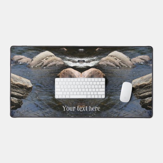 Rocks in Stream Natuur gepersonaliseerd Bureaumat (Keyboard & Muis)