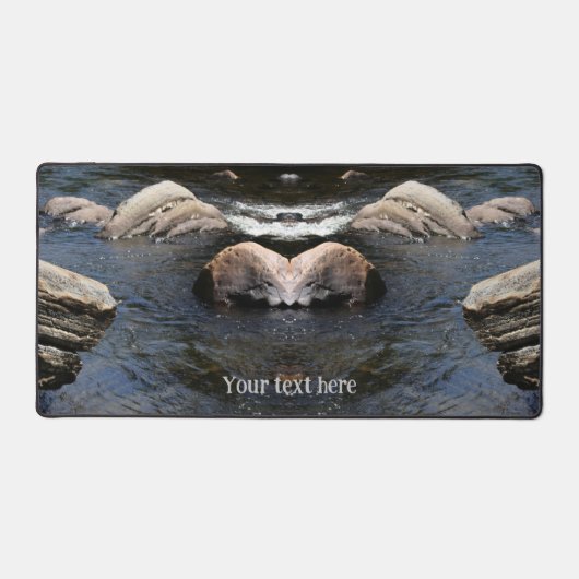 Rocks in Stream Natuur gepersonaliseerd Bureaumat (Voorkant)