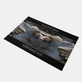 Rocks in Stream Natuur gepersonaliseerd Deurmat (Schuin)