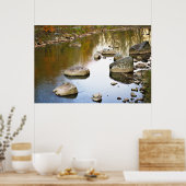 Rocks langs de rivier poster (Keuken)