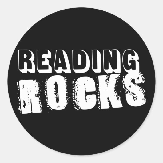 Rocks lezen ronde sticker (Voorkant)